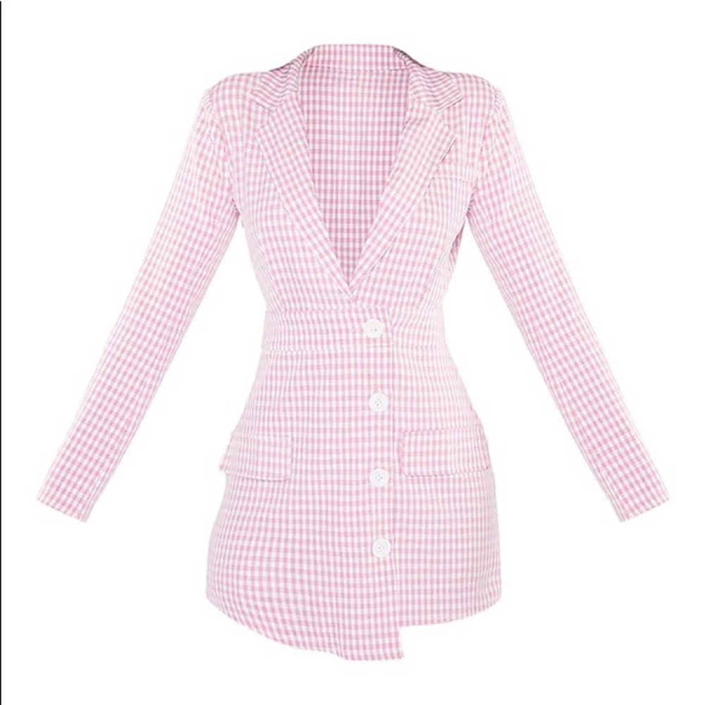 PLT Pink Gingham Blazer Dress - US Size 4